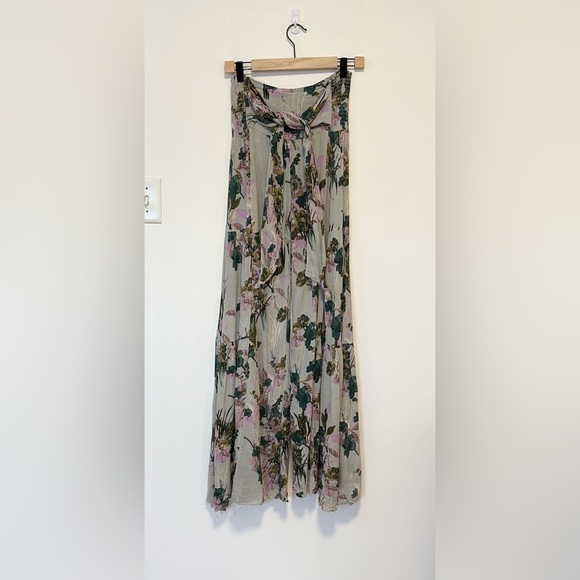 Free people Aloha wide leg tie waist Pants , sz XXS - Picture 4 of 9